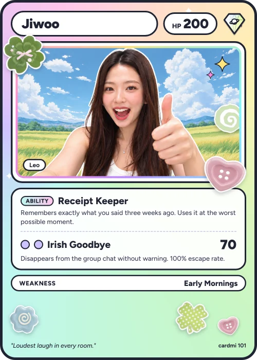 A HoloPop frame card, Cosmic rarity